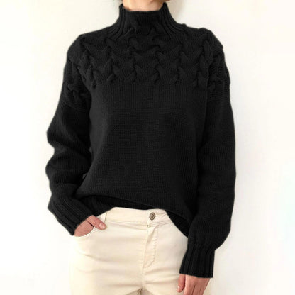 Anna - Strikket Genser med Turtleneck