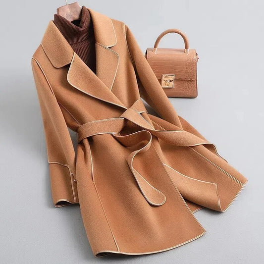 Douxves Virgin Wool Trench Coat